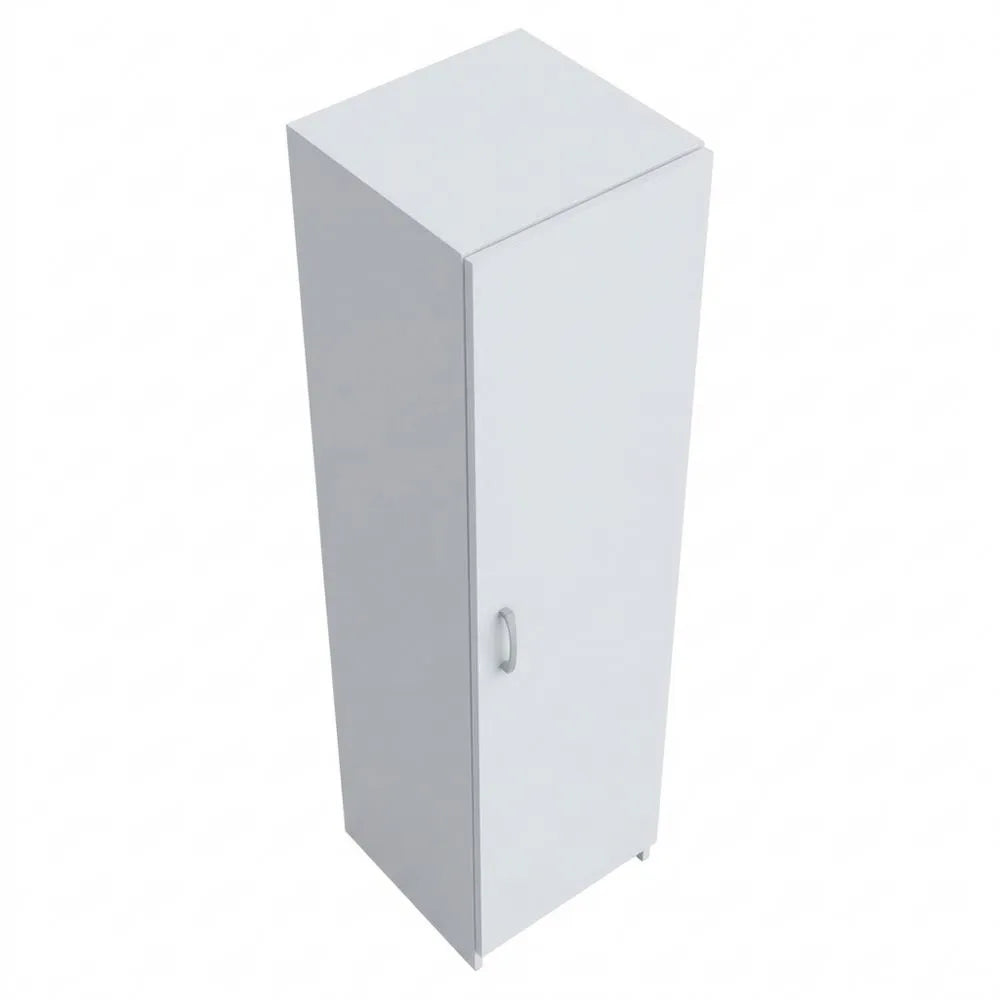 Schmaler moderner Garderobenschrank in Weiß, 1-türig, 40 x 190,5 x 54,4 cm