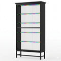 Moderne Vitrine mit LED-Beleuchtung und Stahlrahmen
